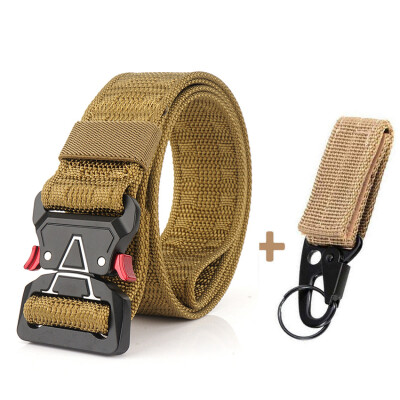 

Luxury Canvas Belt Thick Tactical Designer Belts For Jeans High Quality Casual Nylon Waist Belt Metal Buckle Black Cobra Belt