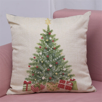 

Tailored New Christmas Cotton Linen Pillow Case Sofa Cushion Cover Home Decor