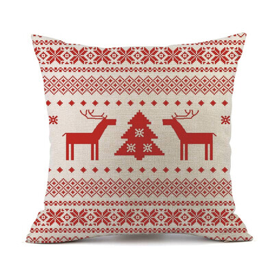 

Tailored Merry Christmas Pillow Cases Cotton Linen Sofa Cushion Cover Home Decor