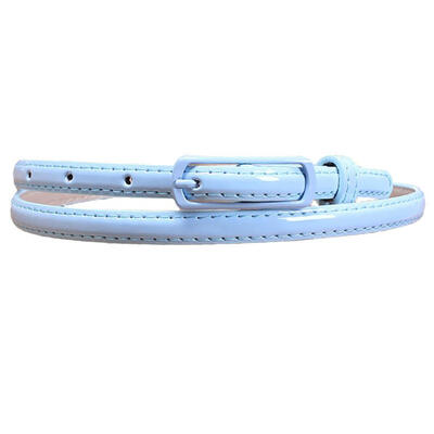 

Fashion Women Faux Leather Narrow Skinny Thin Waist Belt Buckle Strap Band