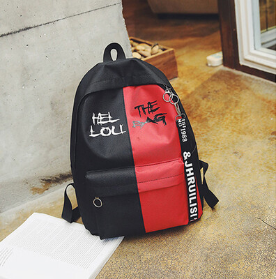 

Tailored Fashion Women Or Men Nylon Hit Color Schoolbag Gripesack Backpark Blue