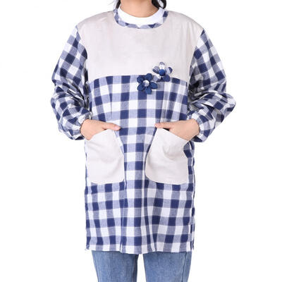 

Greensen Long Sleeves Kitchen Apron Cotton Apron Cooking Aprons with Pockets