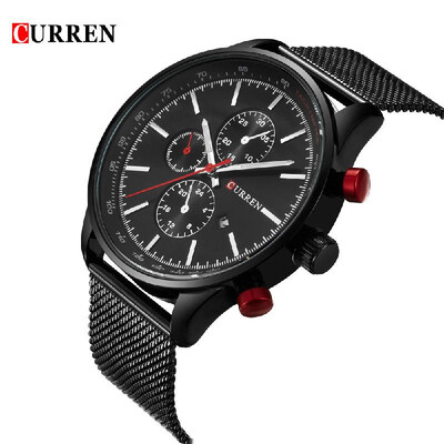

CURREN 2016 Brand Luxury Mens Quartz Casual Watch 30M Daily Water-resistant Man Business Wristwatch W Calendar Watch for Man