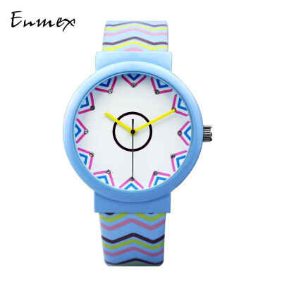 

Enmex Creative Design Colorful Geometric Patterns Colorful Fresh Girl Watch