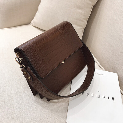 

Broadband small bag female 2019 new wave Korean version of the crocodile pattern small square bag spring&summer wild single shoulder Messenger bag handbag