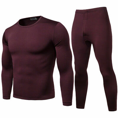 

2PCS Mens Winter Warm Ultra-Soft Fleece Lined Thermal Top & Bottom Underwear Set