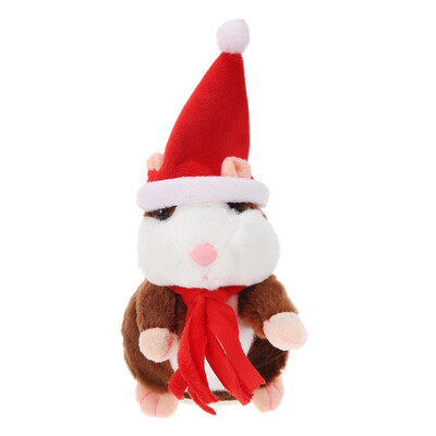 

Christmas Style Kawaii Talking Hamster Plush Toy Sound Record Children