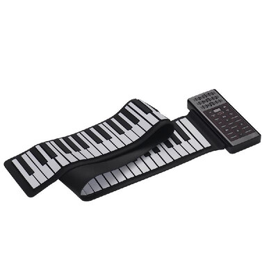 

Portable Electric 88 Keys Roll Up Piano Multifunction Digital Piano Keyboard Built-in Speaker Rechargeable Lithium Battery Reverbe