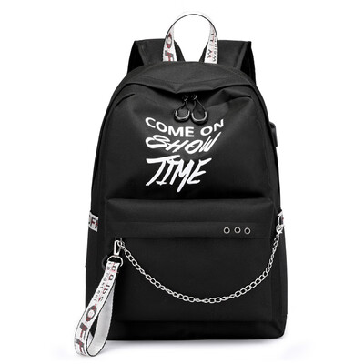 

Noctilucent ins female backpack for junior high school students Korean version of campus travel backpack computer bag