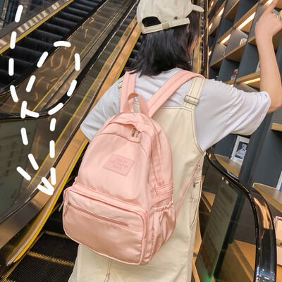 

Ins wind bag female college students shoulder bag Korean high school girl simple Joker computer bag backpack