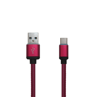 

Mini Smile 34A Quick Charge Leather Type-C To Usb Charging Cable with High-Speed Data Transmission 100CM
