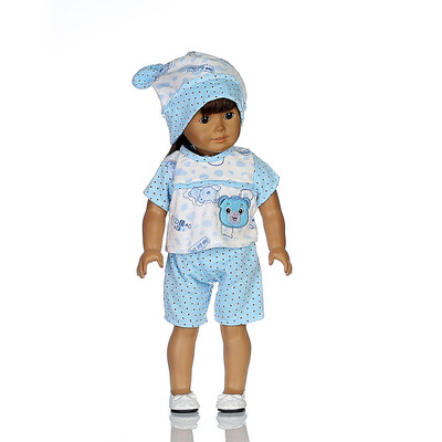 

Tailored For Doll Sleeping Clothes Winter Warm Doll Jumpsuit Pajamas PK