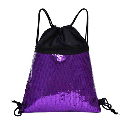 

Tailored Beach Bag Outdoor Fitness Bag Sequins Bunch Pocket Female Drawstring Backpack