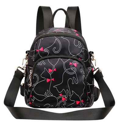 

Tailored Womens Printed Ethnic Nylon Fabric Bag Waterproof Shoulders Backpacks
