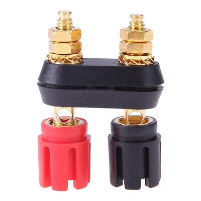 

1pc Amplifier Speaker Banana Plug w Red Black Couple Terminals Connector