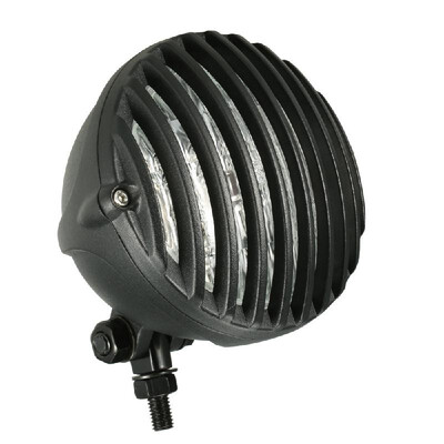 

H4 12V 55W 5-inch Motorcycle Scalloped Headlight with Grille Lampshade Chopper Bobber