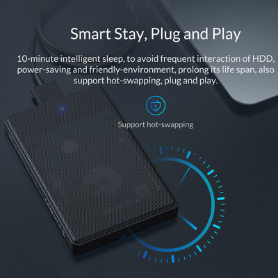 

ORICO 2169U3-BK-BP 25-inch USB30 Hard Drive Enclosure Metal Mesh External Hard Drive Case HDD 5Gbps 4TB 95mm SSD Rapid Heat Dis