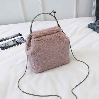 

Tailored Womens Plush Shoulder Messenger Bag Simple Handbag Fashion Mobile Phone Bag