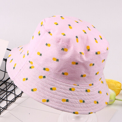

2019 new fishermans Hat Korea ladies spring&summer pineapple basin Hat simple personality Hat Hat couple Hat tide
