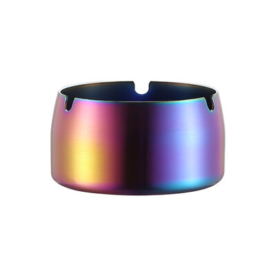 

Siaonvr Stainless Steel High Temperature Resistant Drop Resistant Round Design Ashtray