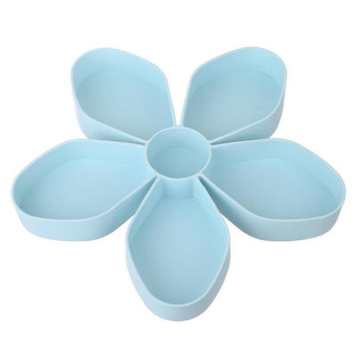 

5 Grids Flower Petal Shape Fruit Plate Candy Storage Box Nuts Snack Tray