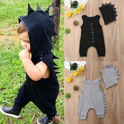 

Newborn Kids Baby Boys Girls Dinosaur Romper Jumpsuit Bodysuit Clothes Outfits