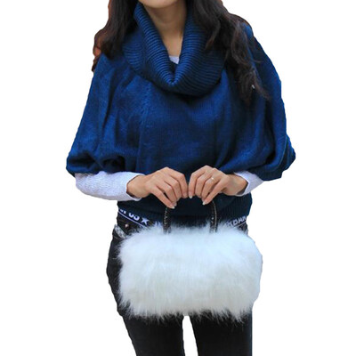

Luxury Plush Fluffy Long Handbag Women Crossbody Pouch Evening Party Prom Purse