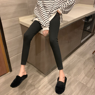 

Women Autumn Winter Leggings Fitness High Waist Jogging Elastic Soid Color Pencil Pants Fashion Trousers