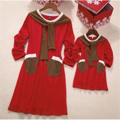 

Christmas Mother Daughter Dress Xmas Family Matching Clothes Sleepwear Pajamas