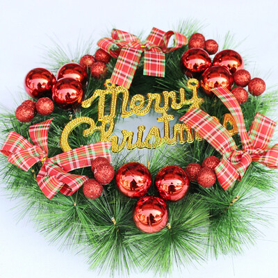 

〖Follure〗Christmas Wreath Christmas Garland Artificial Xmas Pine Wreath Christmas Decorat