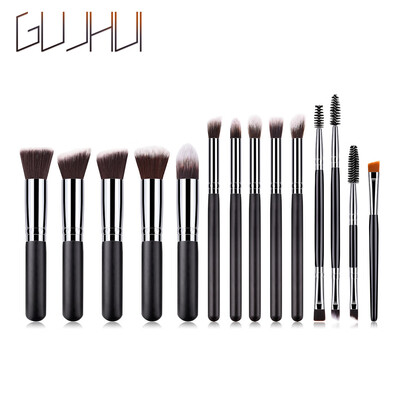 

Toponeto 14PCS Black Wooden Cosmetic Makeup Brush Foundation Powder Eyeshadow Brush