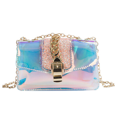 

Tailored Fashion Women Wild Chain Jelly Package Crossbody Messenger Shoulder Bag