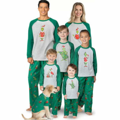 

Family Matching Christmas Pajamas PJs Sets Xmas Sleepwear Nightwear