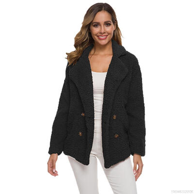 

Women Autumn Fashion Elegant Personality Keep Warm Lapel All-match Long Sleeve Short Style Coat