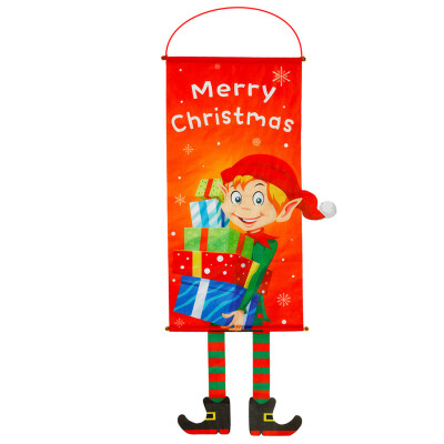 

〖Follure〗Christmas Fabric Hanging Flags Wall Atmosphere Dress Up Home Party Ornament