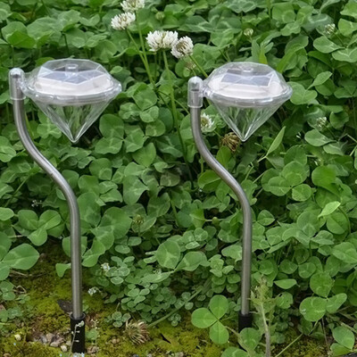 

〖Follure〗Outdoor LED Solar Light Pathway Landscape Ground Mount Lamp Diamond Shape Garden Lamp Fence Solar Lamp LED Light