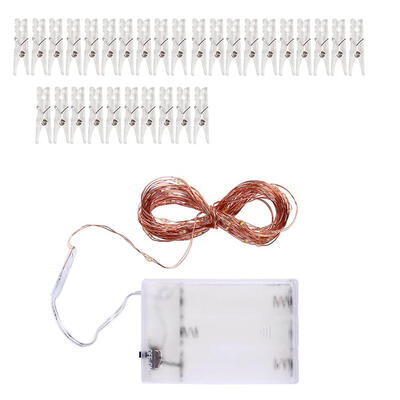 

Christmas LED Fairy Lamps Photo Clip String Lights for Hanging Pictures