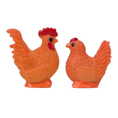 

2pcsSet Resin Cute Chick Hen Micro Landscape Pot Culture Garden Miniatures