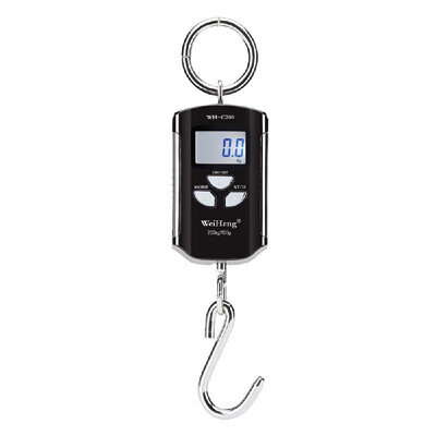 

WeiHeng Digital Electronic Luggage Fishing Postal Hanging Scale Hook 200KG 440Lbs Weight Capacity with Backlit LCD Display