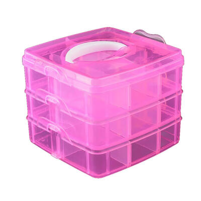 

Greensen 3 Layers Portable Plastic Storage Box Makeup Organizer Jewelry Holder Cosmetic Container