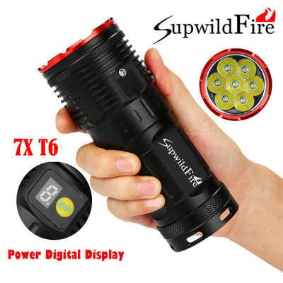 

Saidsome Supwildfire 16000LM 7 x XM- T6 LED Power & Mode Digital Display Flashlight flashlight lamp