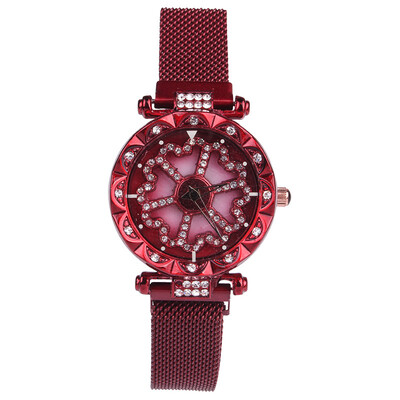 

Time to run magnet magnet strap ladies diamond watch student quartz watch