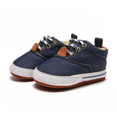 

Hot sale Casual Toddler Kids Canvas Sneakers Baby Boy Soft Sole Crib Shoes 0-18 Months 0-18M