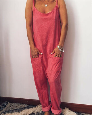 

Women Dungarees Harem Strappy Pants Loose Jumpsuit Baggy Trouser Overalls Shorts