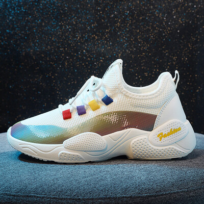 

Sports shoes women 2019 summer new Joker white shoes summer Torre breathable mesh shoes student running shoes tide shoes