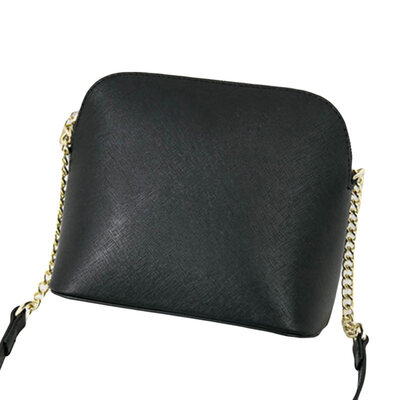 

Simple Solid Color Women Zipper Chain Faux Leather Crossbody Shoulder Shell Bag