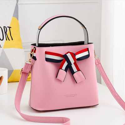 

Bag girl fashion summer bucket bag fresh&simple foreign air oblique satchel ins100 texture portable
