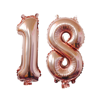 

Toponeto 40 Inch Rose Gold Number Foil Digital Balloons For Birthday Party