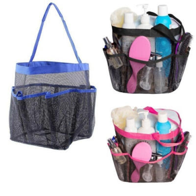 

2019 Packable Mesh Shower Bag Caddy Bathroom Carry Tote Toiletry Bath Organizer