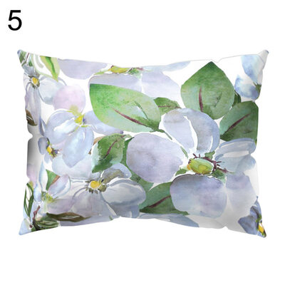 

Modern Flower Print Pillow Case Sofa Waist Throw Cushion Cover Home Decoration